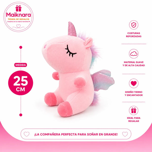 Unicornio de peluche 25 cm